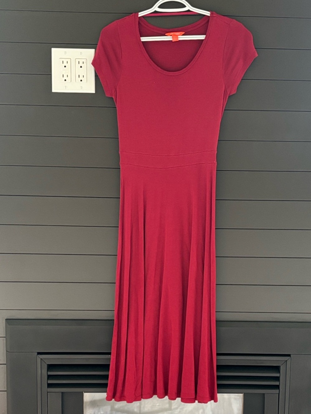 Joe Fresh Burgundy Short-Sleeve Dress